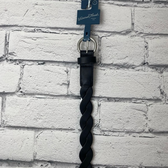 Universal Thread Black Leather Braided Boho Belt size Small/medium - Picture 2 of 6